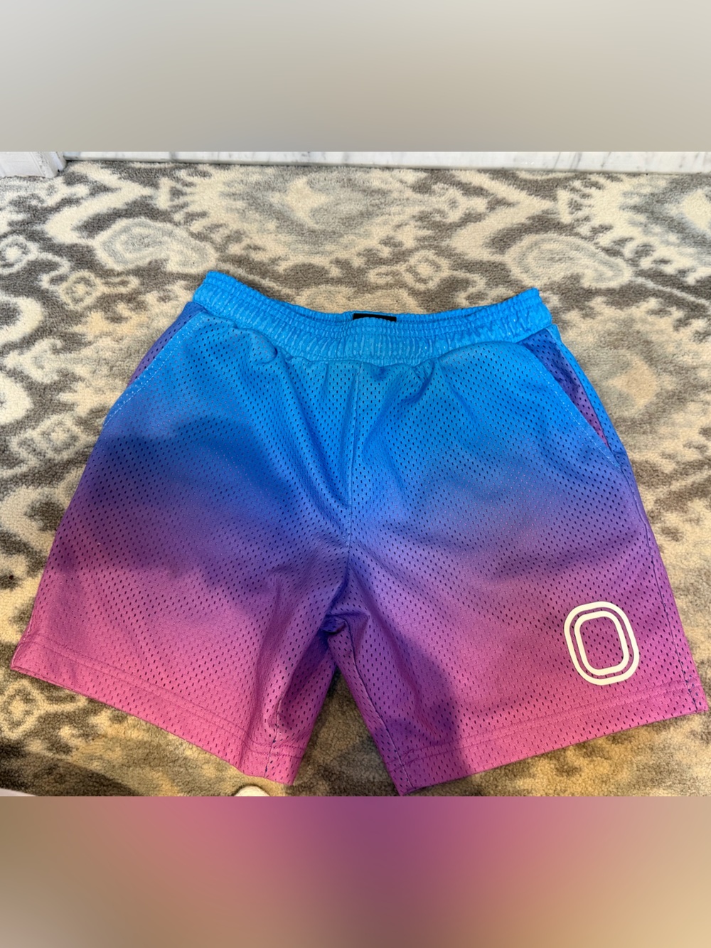 Overtime Boys Gradient Purple-Blue Athletic Shorts